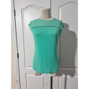 The Limited Mint Green Sheer Top Sleeveless Blouse -‎ sz S